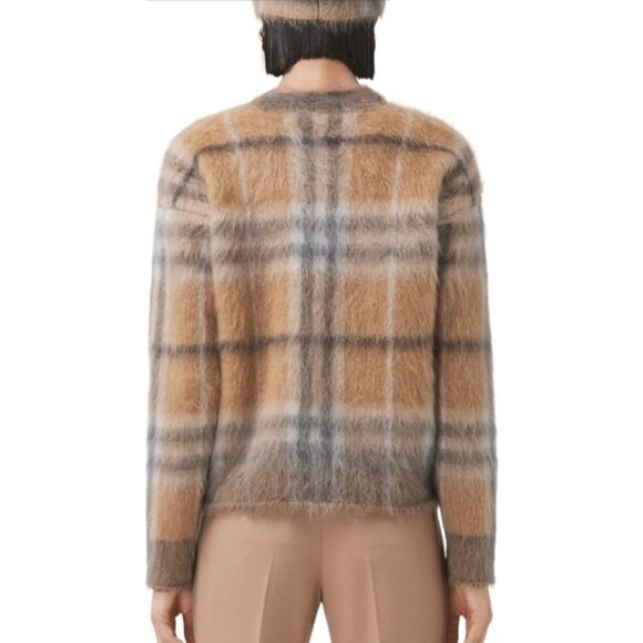 🔥Burberry Naima Check Jacquard Mohair & Silk Blend Sweater – Limited Edition - Picture 3 of 16